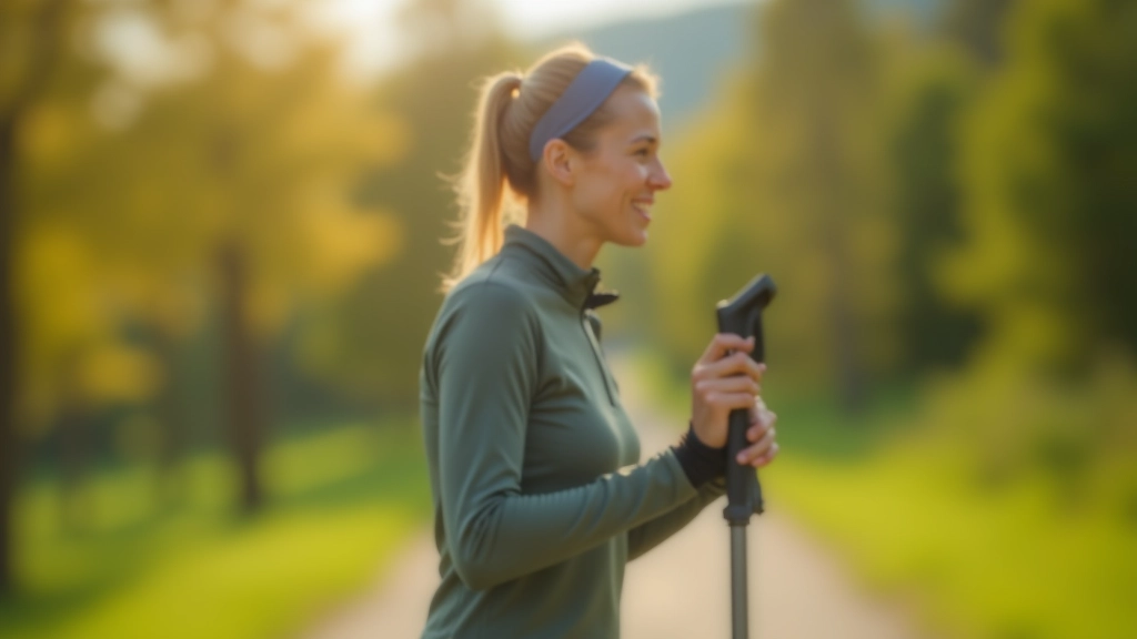 Side-by-side comparison showing correct upright posture versus common postural mistakes in Nordic walking technique